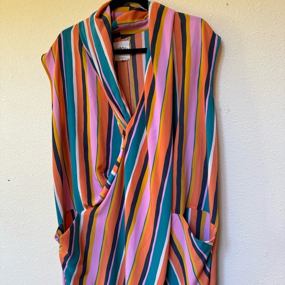 DUBGEE by Whoopi plus size colorful striped dress - Picture 7 of 9